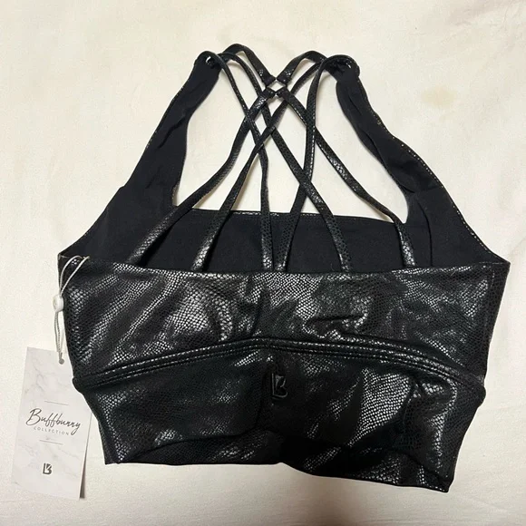 BuffBunny leather print black sports bra - Picture 5 of 6